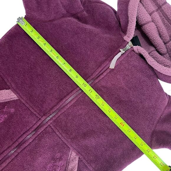 Rare Vintage Patagonia Synchilla Purple Floral Embroidery Full Zip Sherpa Jacket - Picture 10 of 12